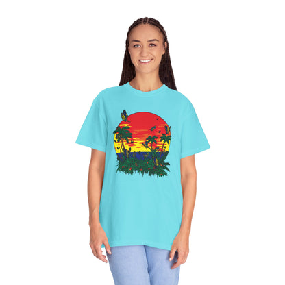Palm Trees Island Summer Trendy Tee Sunshine Days Ice Cream Summer Camp Beachcombing Anchor Unisex Heavy Cotton T-Shirt