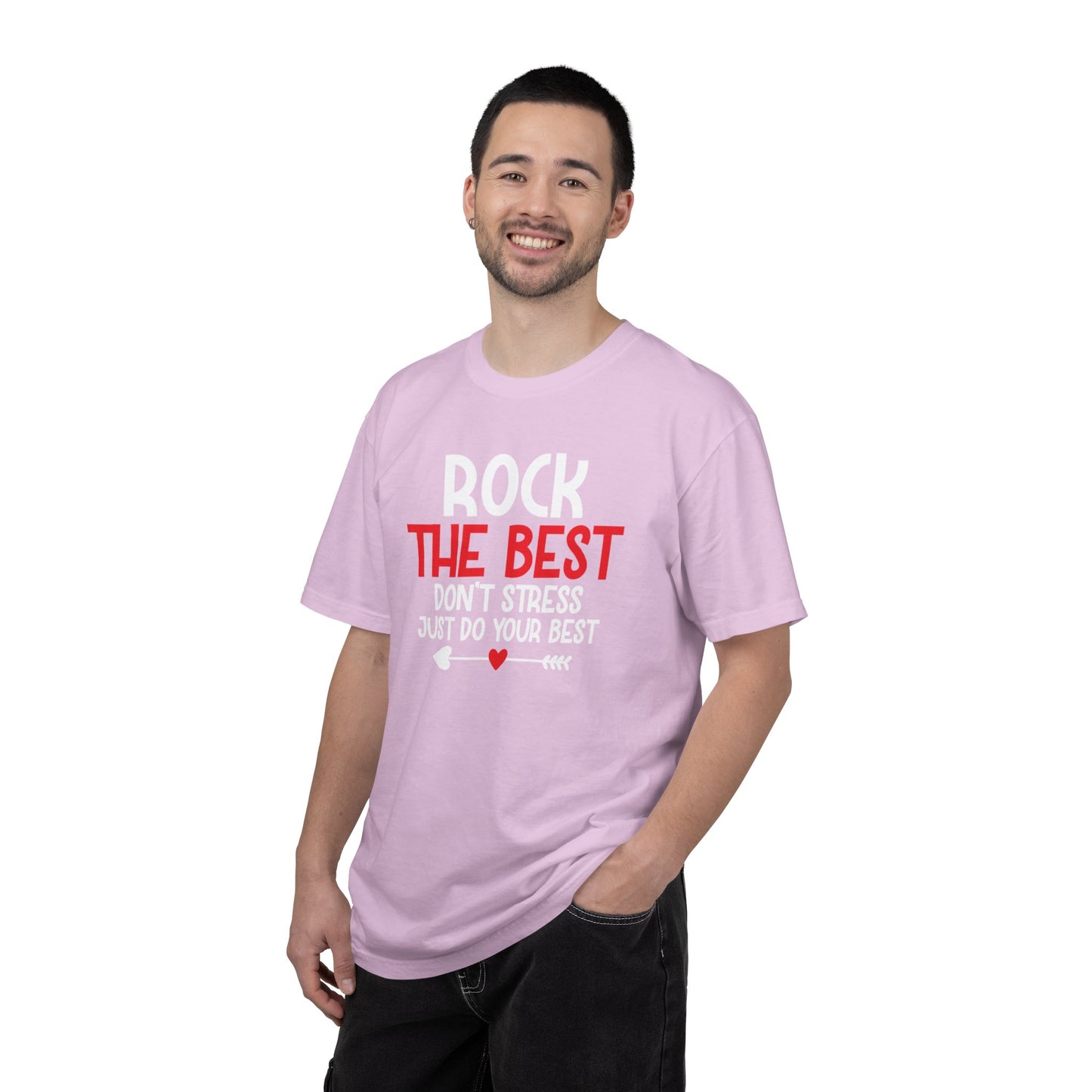 Motivational Rock The Best Stop Wishing Start Doing Action Goal Setting Modern Tee Achievement Self-Improvement Unisex Heavy Cotton T-Shirt