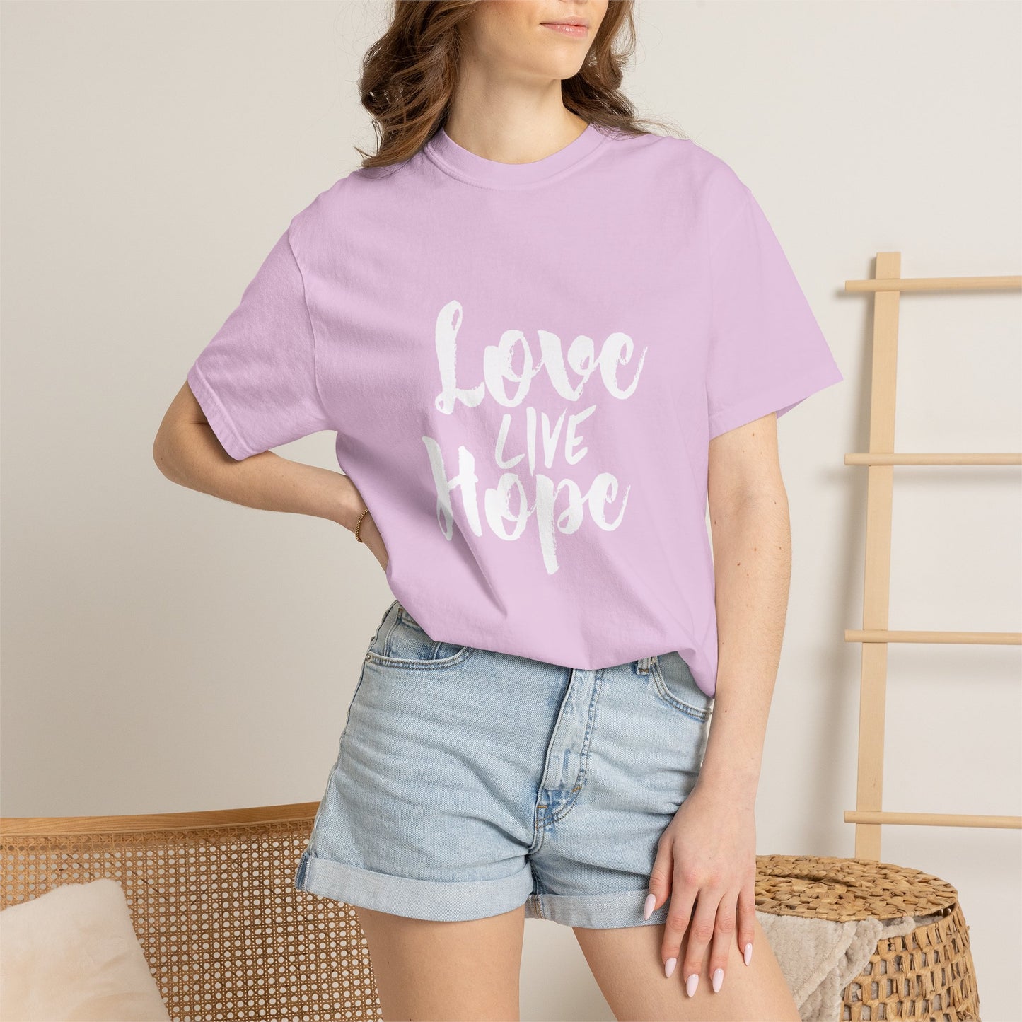Love live hope Modern Tee Achievement Self-Improvement Unisex Heavy Cotton T-Shirt