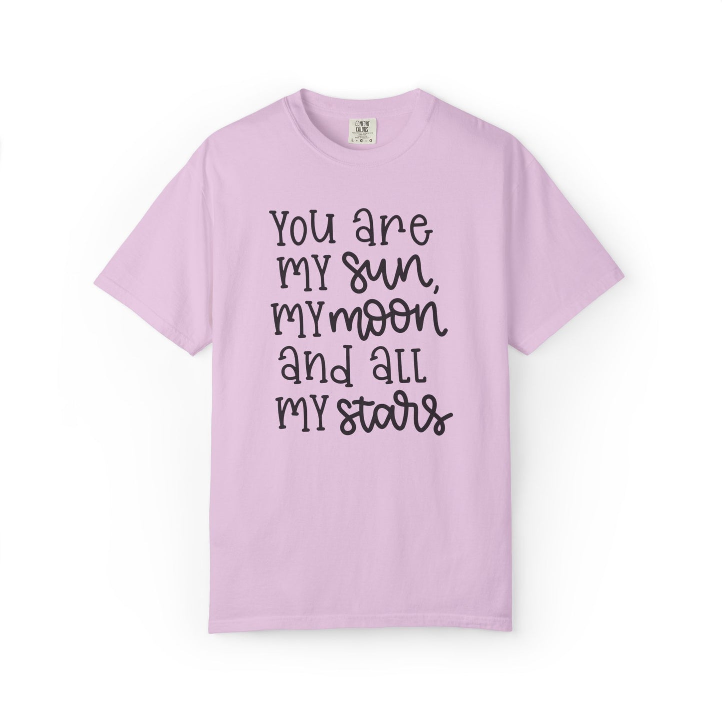 You Are My Sun My Moon And All My Stars Lovers Tee Hug Rainbow Passion Unconditional Soulful Connection Unisex Heavy Cotton T-Shirt