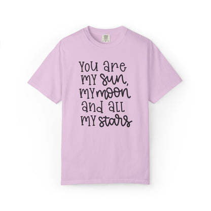 You Are My Sun My Moon And All My Stars Lovers Tee Hug Rainbow Passion Unconditional Soulful Connection Unisex Heavy Cotton T-Shirt