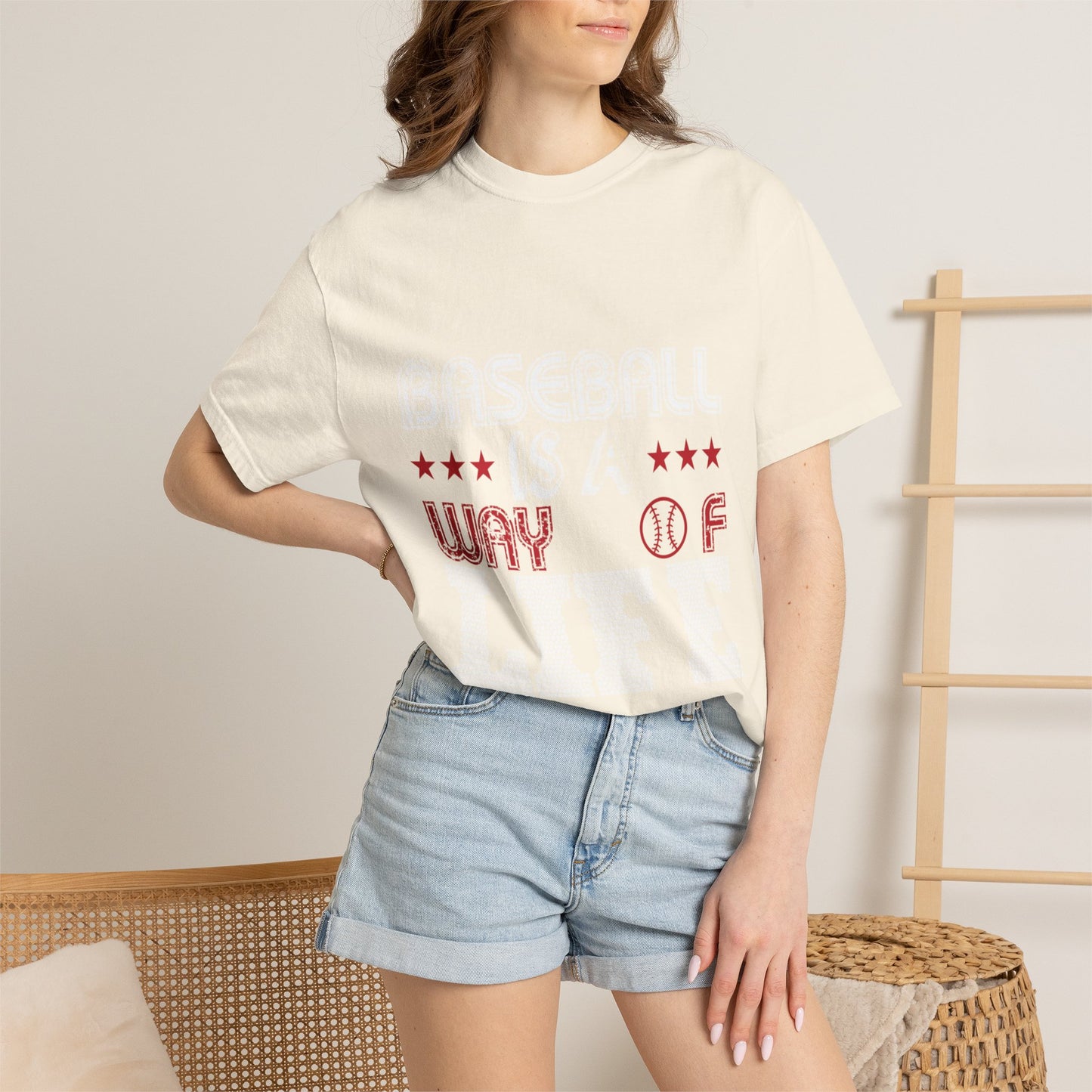 Funny Baseball Is A Way Of Life Sarcastic Deep Love Happiness Passion Baseball lovers Sports Preference Unisex Heavy Cotton T-Shirt