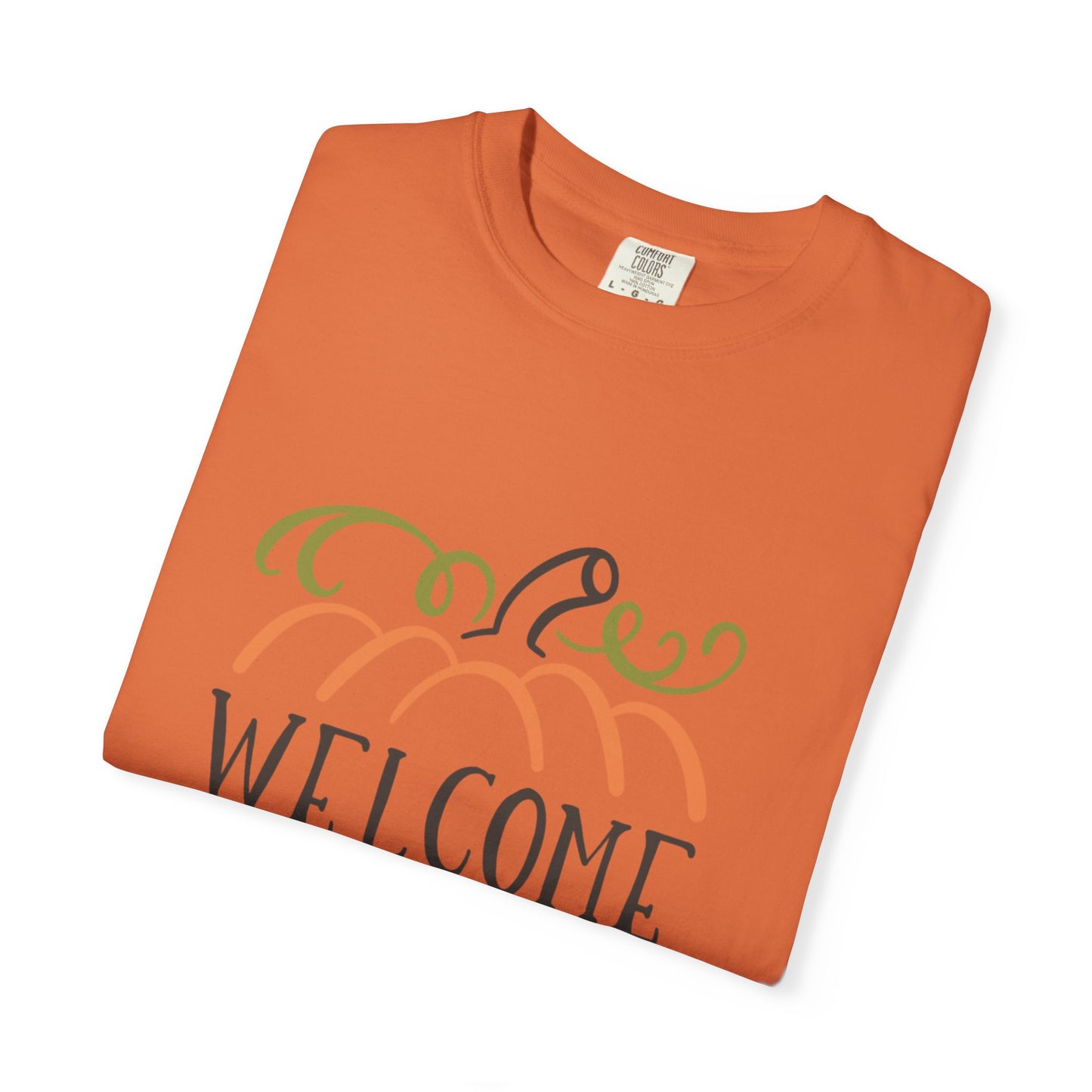 Welcome To Our Patch Harvest Festival Autumn Pumpkins Tee Fall Activities Farm Visit Family Fun Unisex Heavy Cotton T-Shirt
