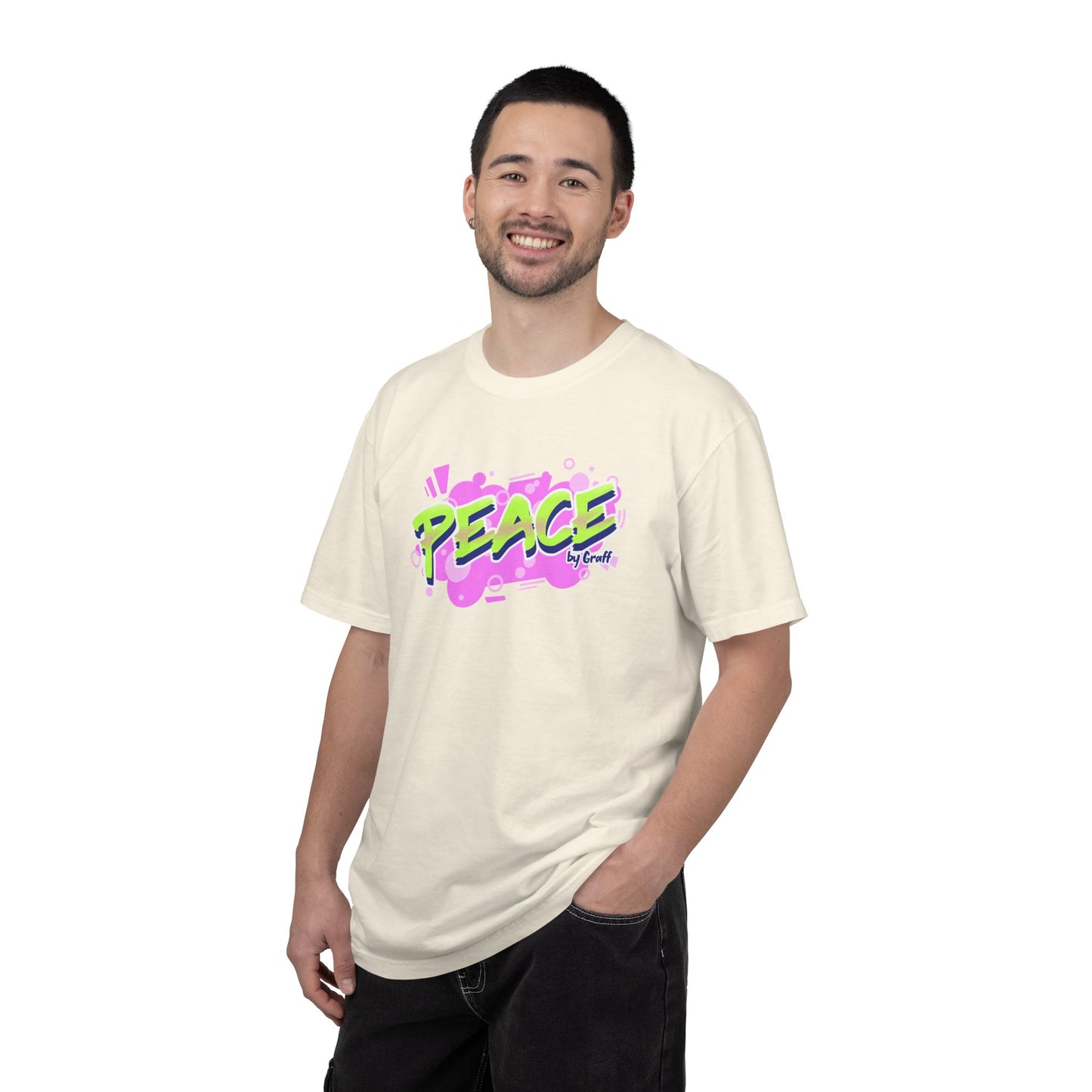Graffiti Logo Maker Featuring Bubbly Graphics Unisex Heavy Cotton T-Shirt