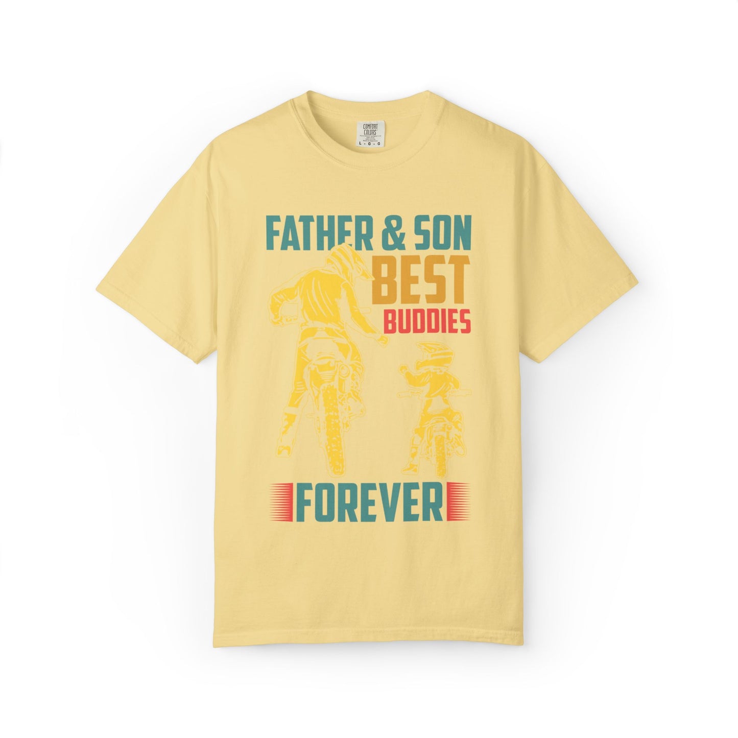 Lovable Father And Son Best Buddies Forever Role Model Loving Father Fatherhood Heroic Dad Unisex Heavy Cotton T-Shirt