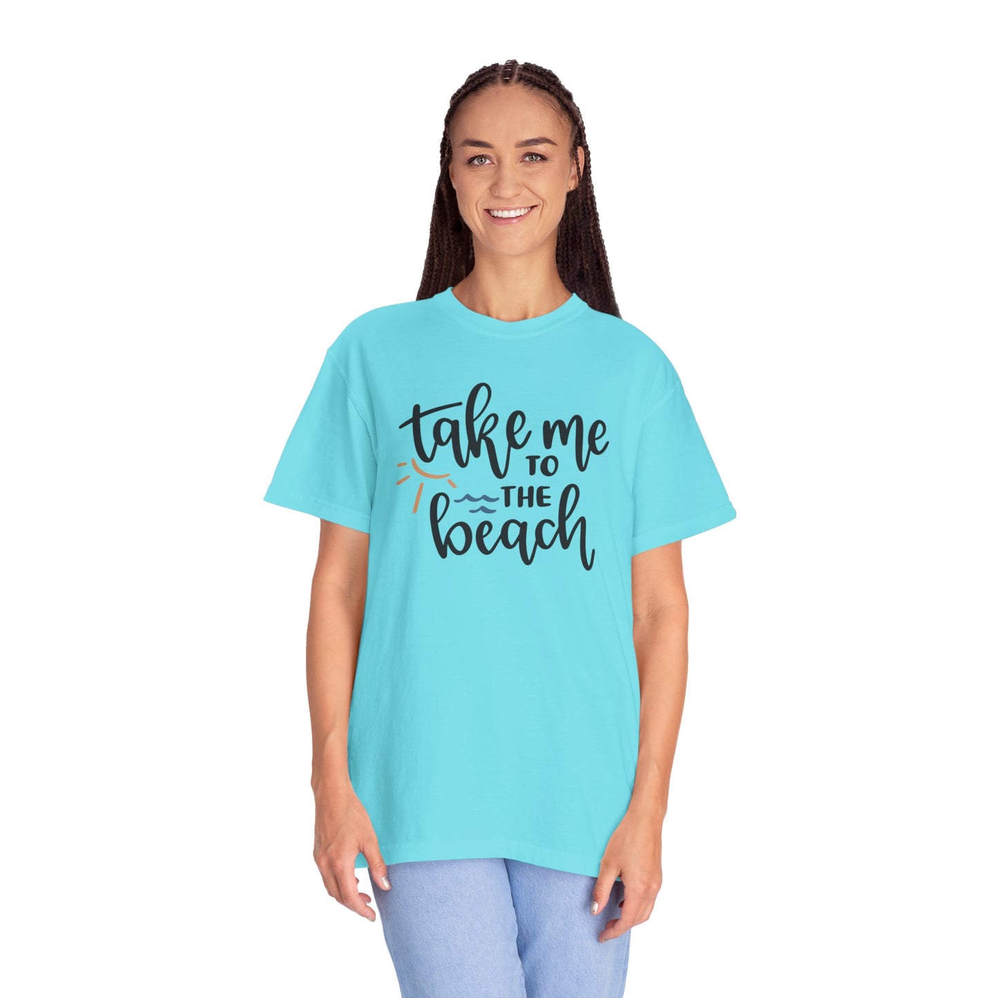 Take Me To The Beach Sunset Vibes Ocean Tee Sandy Celebration Adventure Camp Unisex Heavy Cotton T-Shirt