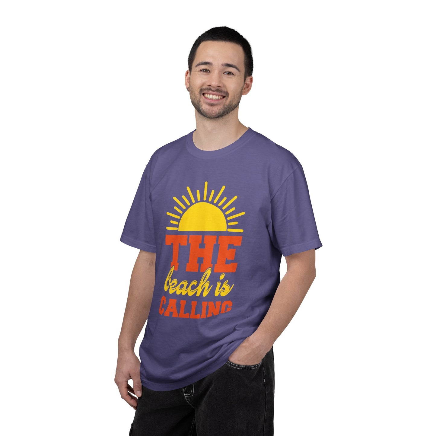 Enjoyable The Beach Is Calling Beach Life Sun Sand Sea Sun Kissed Sea Breeze Beach Sun Glasses Palm Trees Unisex Heavy Cotton T-Shirt