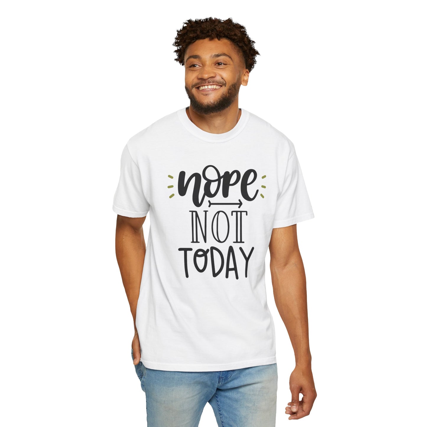 Nope Not Today Idle Moments Tee Cozy Living Contented Loafing Unisex Heavy Cotton T-Shirt