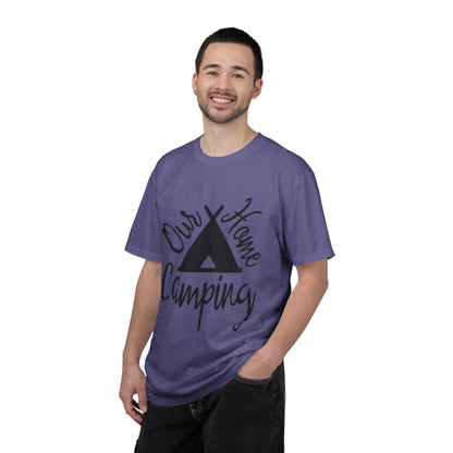 Our Home Camping Freedom Fighter Adventure Lovers Tee Nature Exploration Bonfire Travel Van Unisex Heavy Cotton T-Shirt