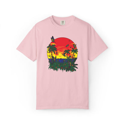 Palm Trees Island Summer Trendy Tee Sunshine Days Ice Cream Summer Camp Beachcombing Anchor Unisex Heavy Cotton T-Shirt