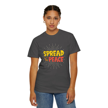 Spread The Peace Trendy Tee Encouraging Anti-violence Unity Kindness Humble Positivity Unisex Heavy Cotton T-Shirt