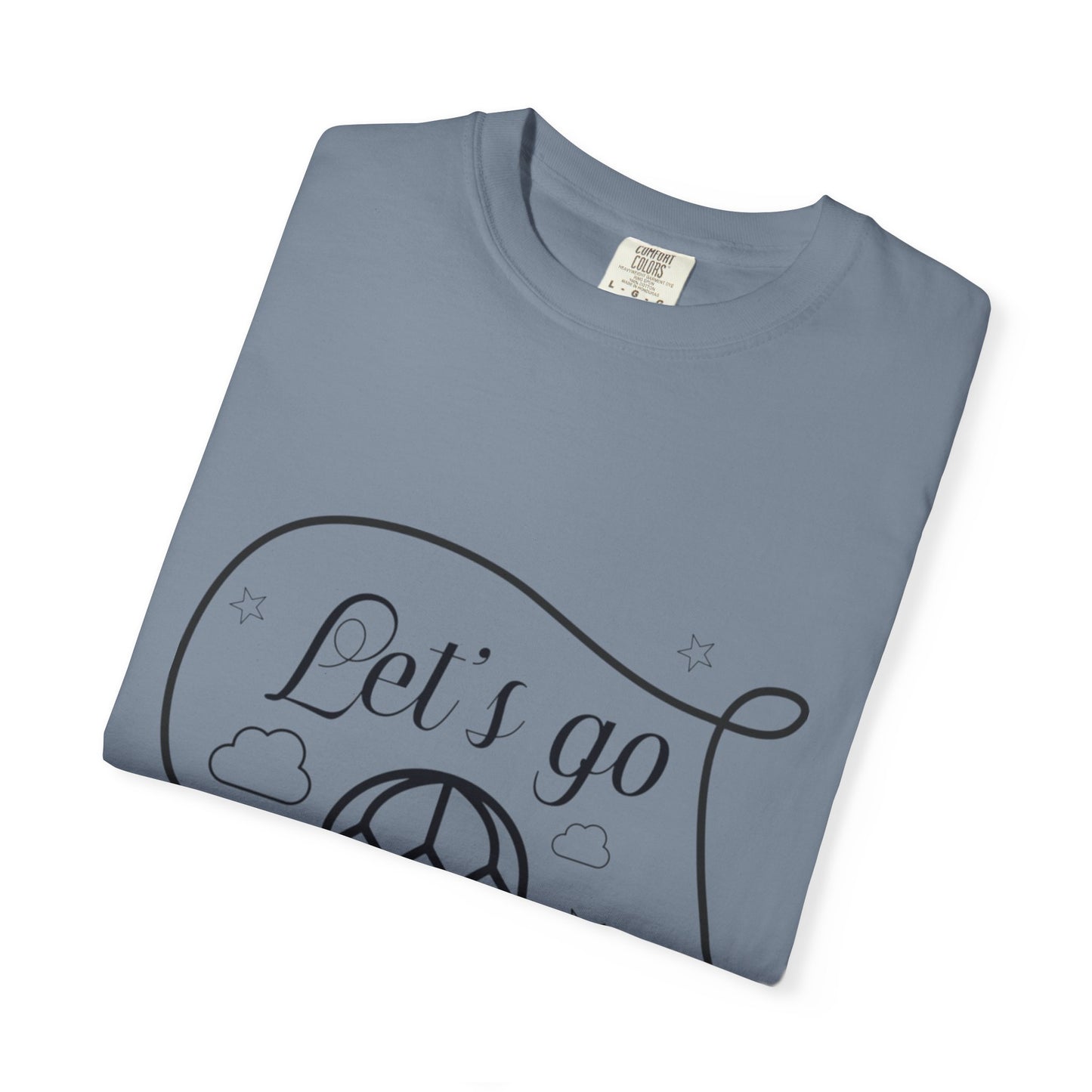 Let’s Go On An Adventure Nature Exploration Bonfire Travel Lovers Tee Freedom Hot Air Balloon Unisex Heavy Cotton T-Shirt