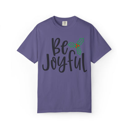 Be Joyful Festival Season Tee Twinkle Lights New Year Celebration Merry Christmas Noel Delight Unisex Heavy Cotton T-Shirt