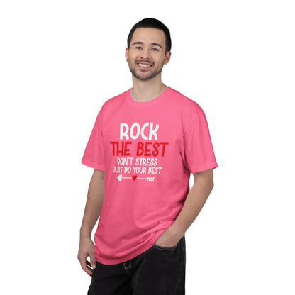 Motivational Rock The Best Stop Wishing Start Doing Action Goal Setting Modern Tee Achievement Self-Improvement Unisex Heavy Cotton T-Shirt