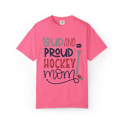 Loud & Proud Hockey Mom Power Play Cheering Stickhandling Sports Tee Legend Unisex Heavy Cotton T-Shirt