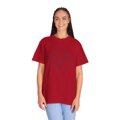 Romantic Love Birds Monogram Boundless Love Affection Lover’s Tee Infinite Bliss Butterfly Kisses Evergreen Romance Unisex Heavy Cotton T-Shirt