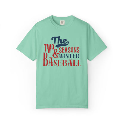 The Two Seasons Winter & Baseball Pitcher’s Snow Peace Tee Scoreboard Smiles Inning Of Joy Unisex Heavy Cotton T-Shirt