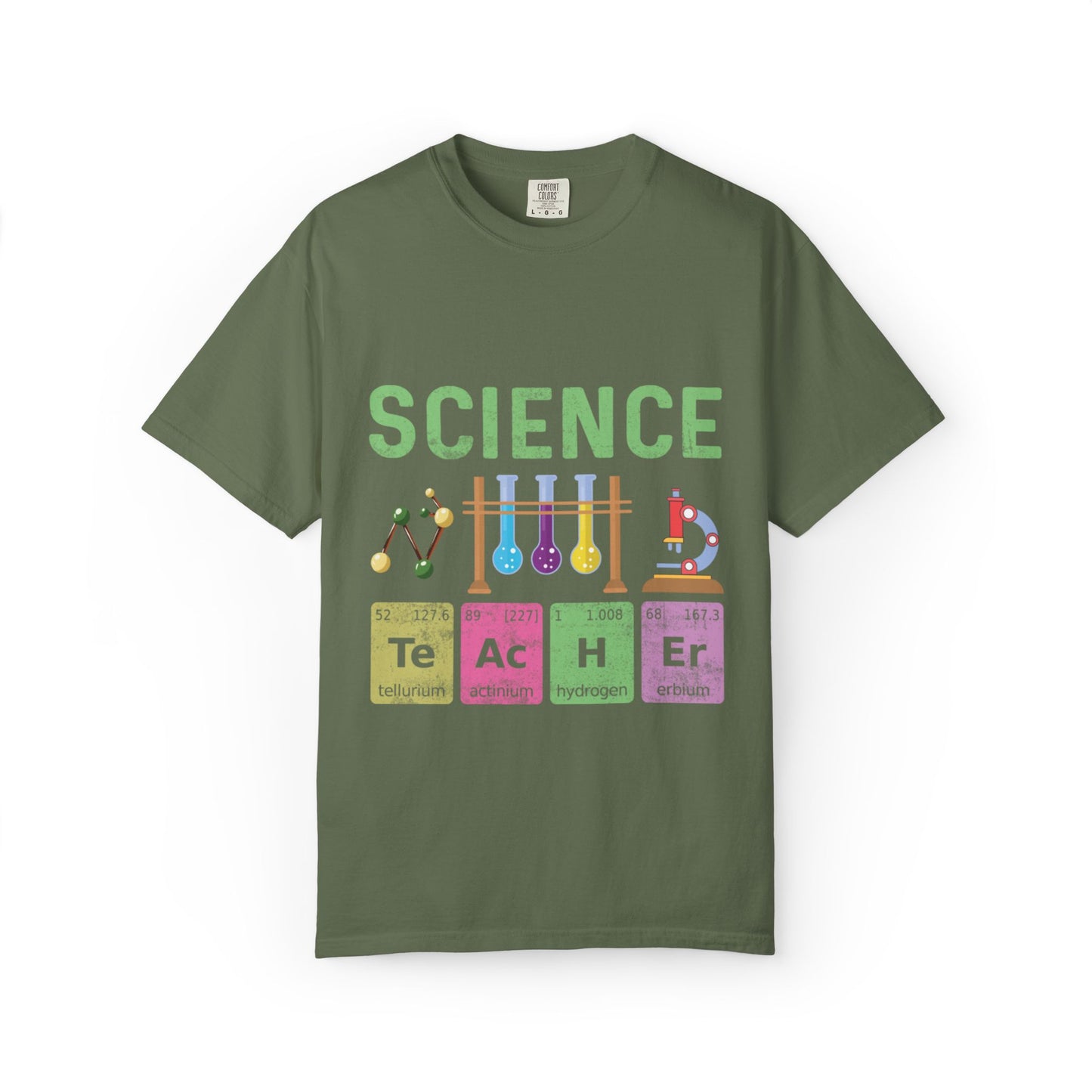 Inspirational Science Microscope Periodic Table Science Lab Chemicals Unisex Heavy Cotton T-Shirt