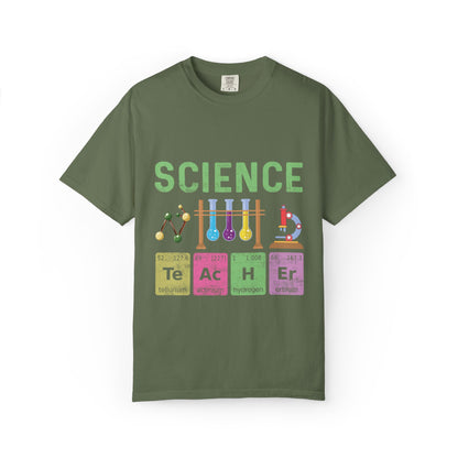 Inspirational Science Microscope Periodic Table Science Lab Chemicals Unisex Heavy Cotton T-Shirt
