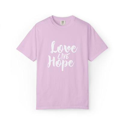 Love live hope Modern Tee Achievement Self-Improvement Unisex Heavy Cotton T-Shirt