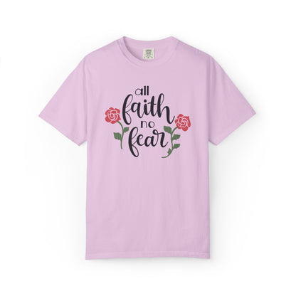 All Faith No Fear Stop Wishing Start Doing Action Goal Setting Modern Tee Achievement Self-Improvement Unisex Heavy Cotton T-Shirt