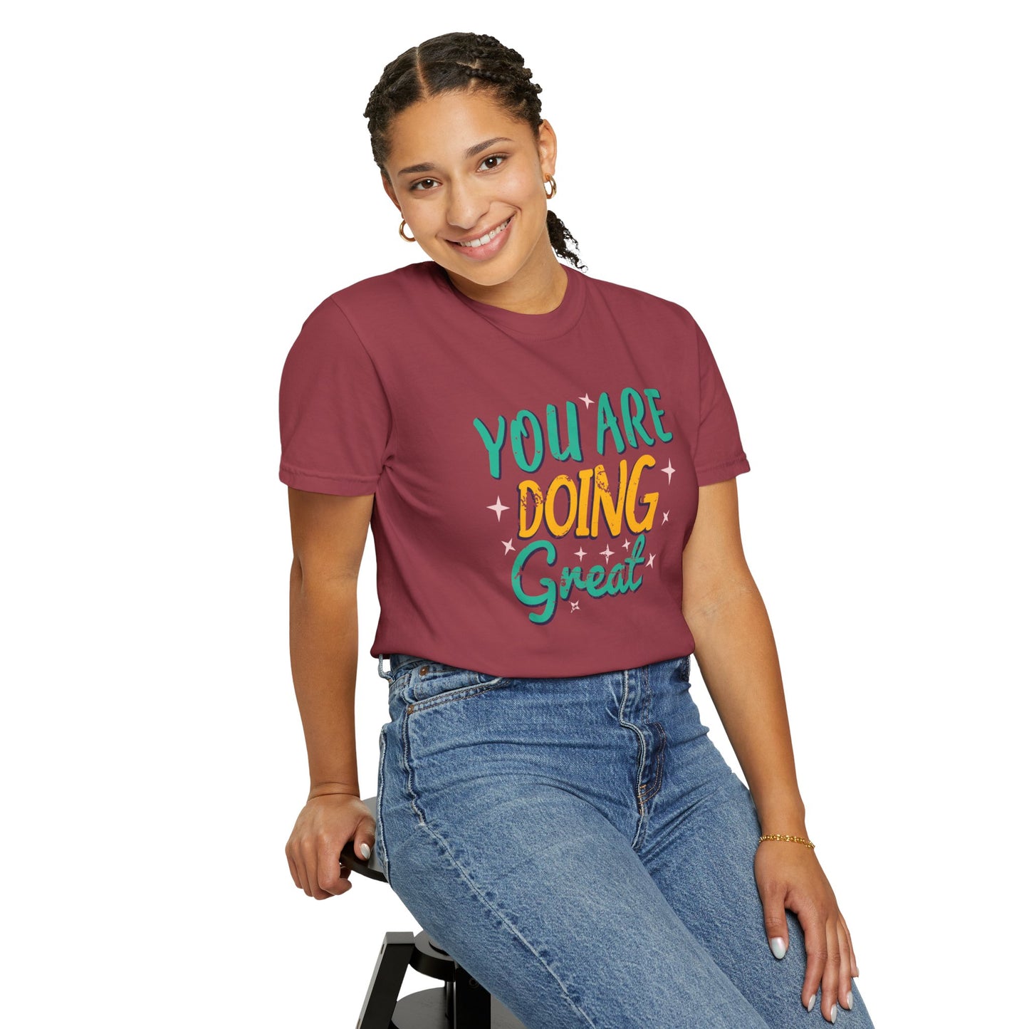 You Are Doing Great Trendy Tee Motivational Daily Reminder Supportive Dedication Positivity Keep It Up Unisex Heavy Cotton T-Shirt