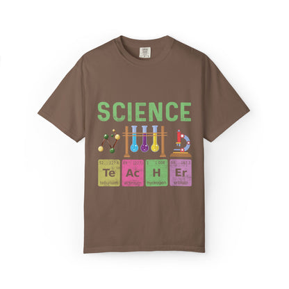 Inspirational Science Microscope Periodic Table Science Lab Chemicals Unisex Heavy Cotton T-Shirt