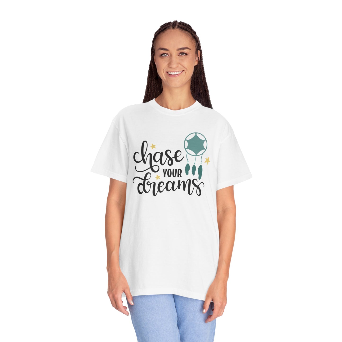 Chase Your Dreams Creativity Imagination Tee Determination Reach For The Stars Unisex Heavy Cotton T-Shirt
