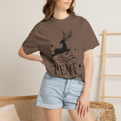 Peace Harmony Unity Peacemakers Tee Merry Christmas Festival Snowflakes Season Of Joy Unisex Heavy Cotton T-Shirt