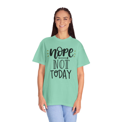 Nope Not Today Idle Moments Tee Cozy Living Contented Loafing Unisex Heavy Cotton T-Shirt