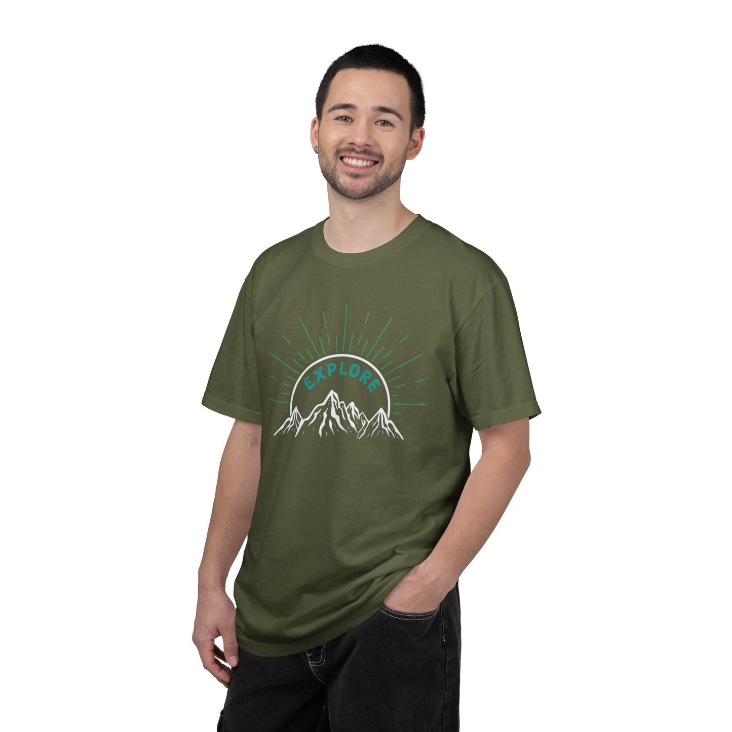Funny Explore Mountain Adventure Tee Sarcastic Alpine Discover Camping Forest Unisex Heavy Cotton T-Shirt