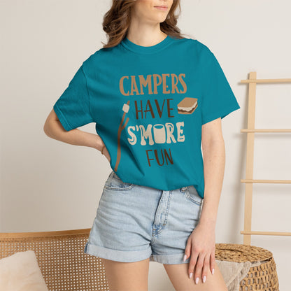 Campers Adventure Mountain Tee Belays Ropes Fun Activities Unisex Heavy Cotton T-Shirt
