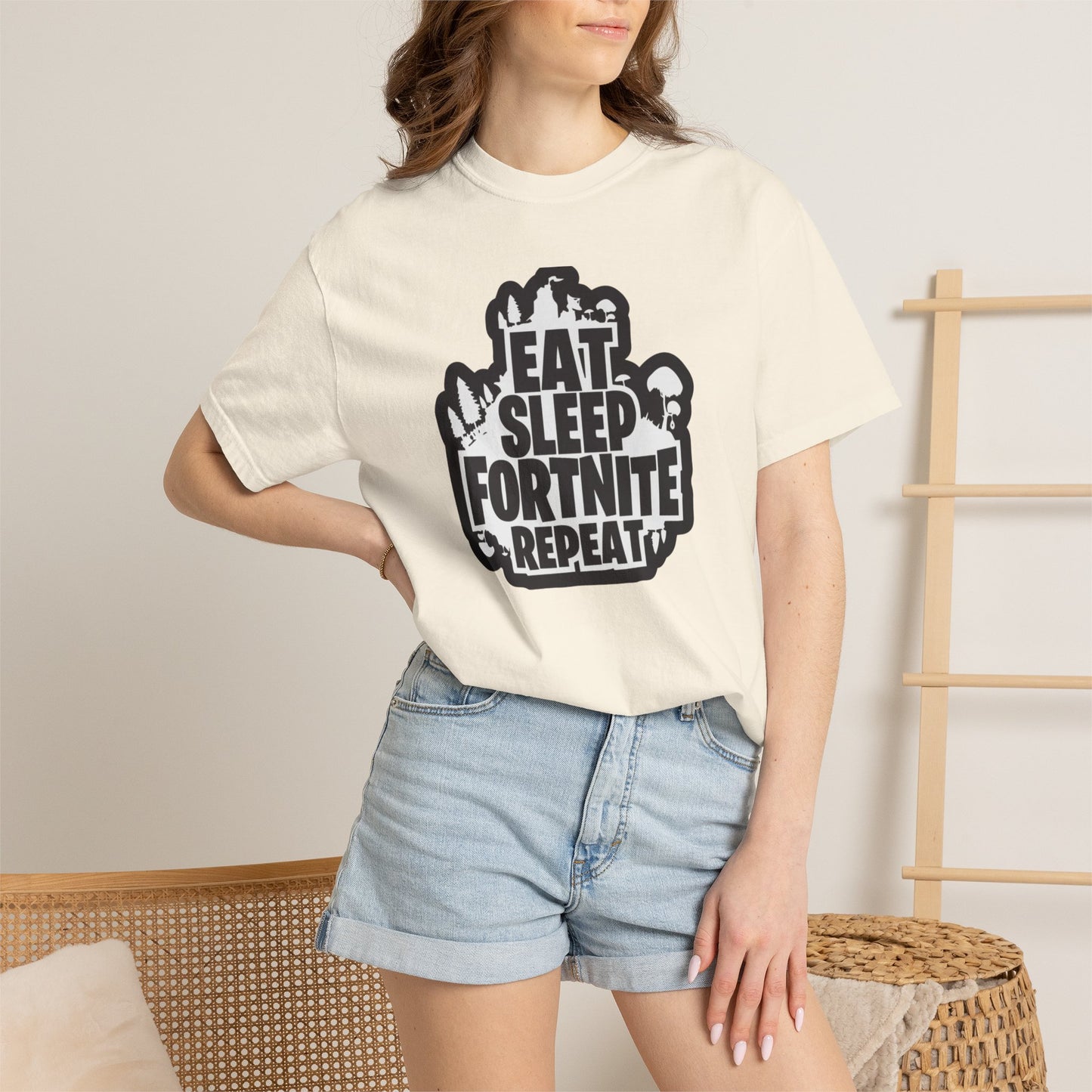 Eat Sleep Fortnite Battle Royale Squad Gameplay Passion Tee Solo Missions Social Gaming Unisex Heavy Cotton T-Shirt