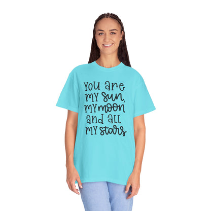 You Are My Sun My Moon And All My Stars Lovers Tee Hug Rainbow Passion Unconditional Soulful Connection Unisex Heavy Cotton T-Shirt