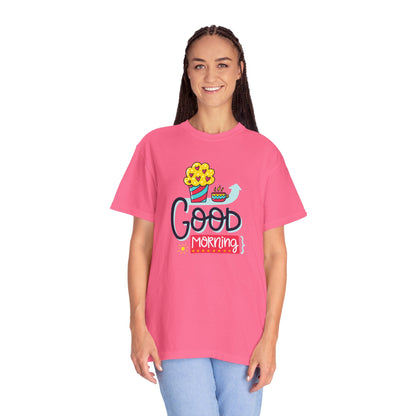 Good Morning Lazy Day Achiever Morning Champion Tee Daily Victory Sleep Defeated Unisex Heavy Cotton T-Shirt