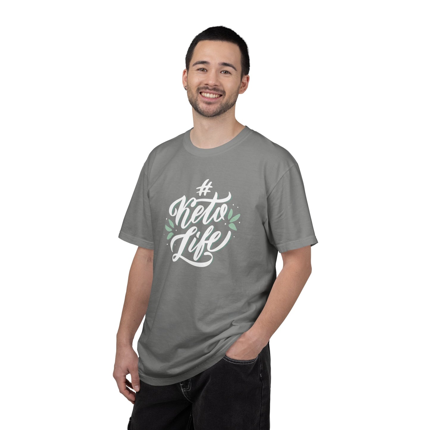 Keto Life Low-Carb Vegetables Tee Moderate Protein Fat Adaptation Intermittent Fasting Unisex Heavy Cotton T-Shirt