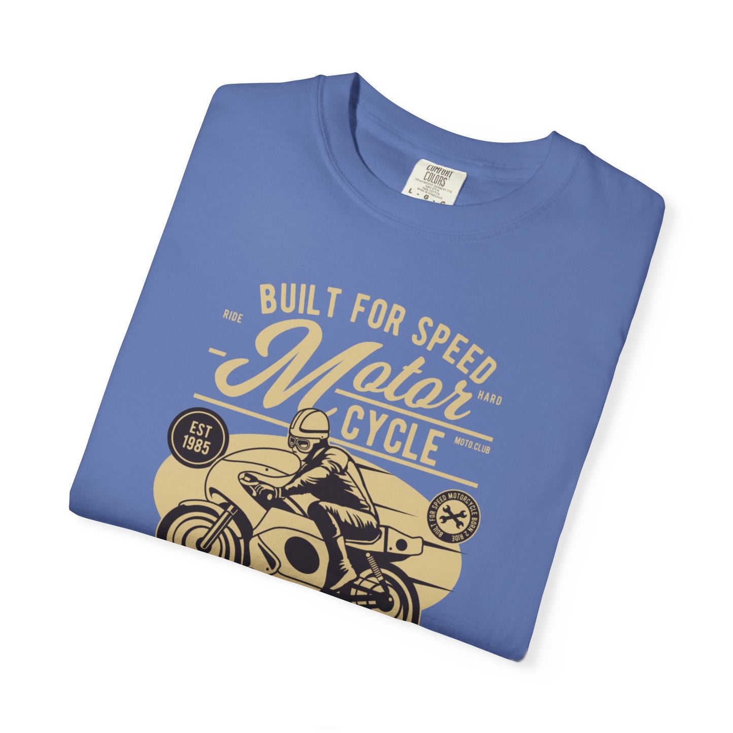 Built For Speed Motorcycle Custom Engine Club Motorbike Lovers Trendy Tee High-speed Rider Adventure Racer Unisex Heavy Cotton T-Shirt