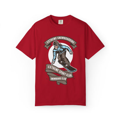 Extreme Snowboarding Sports Club Holly Jolly Winter Tee Wonderland Unisex Heavy Cotton T-Shirt
