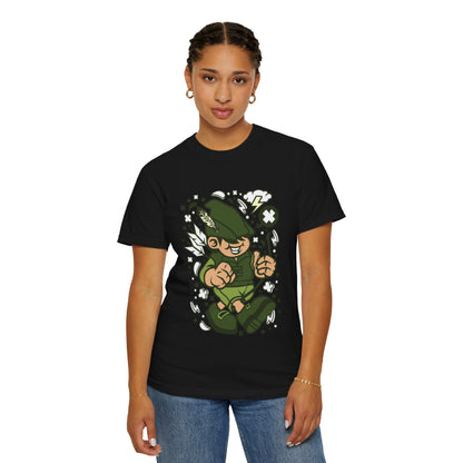 Rhino Robin Hood Folklore Mashup Tee Forest Guardian Adventure Story Fantasy Character Unisex Heavy Cotton T-Shirt