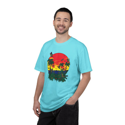 Palm Trees Island Summer Trendy Tee Sunshine Days Ice Cream Summer Camp Beachcombing Anchor Unisex Heavy Cotton T-Shirt