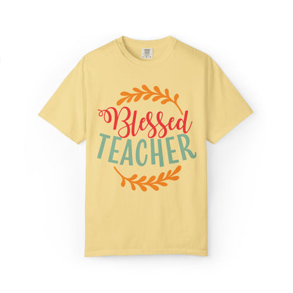 Blessed Teacher Role Model Supportive Learning Positive Reinforcement Moral Values Unisex Heavy Cotton T-Shirt