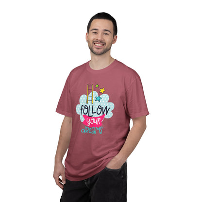 Follow Your Dreams Aspiration Determination Courage Night Wishes Unisex Heavy Cotton T-Shirt