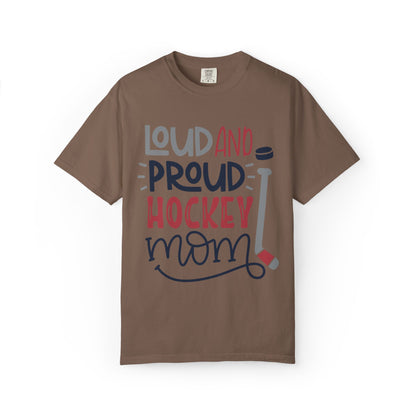 Loud & Proud Hockey Mom Power Play Cheering Stickhandling Sports Tee Legend Unisex Heavy Cotton T-Shirt