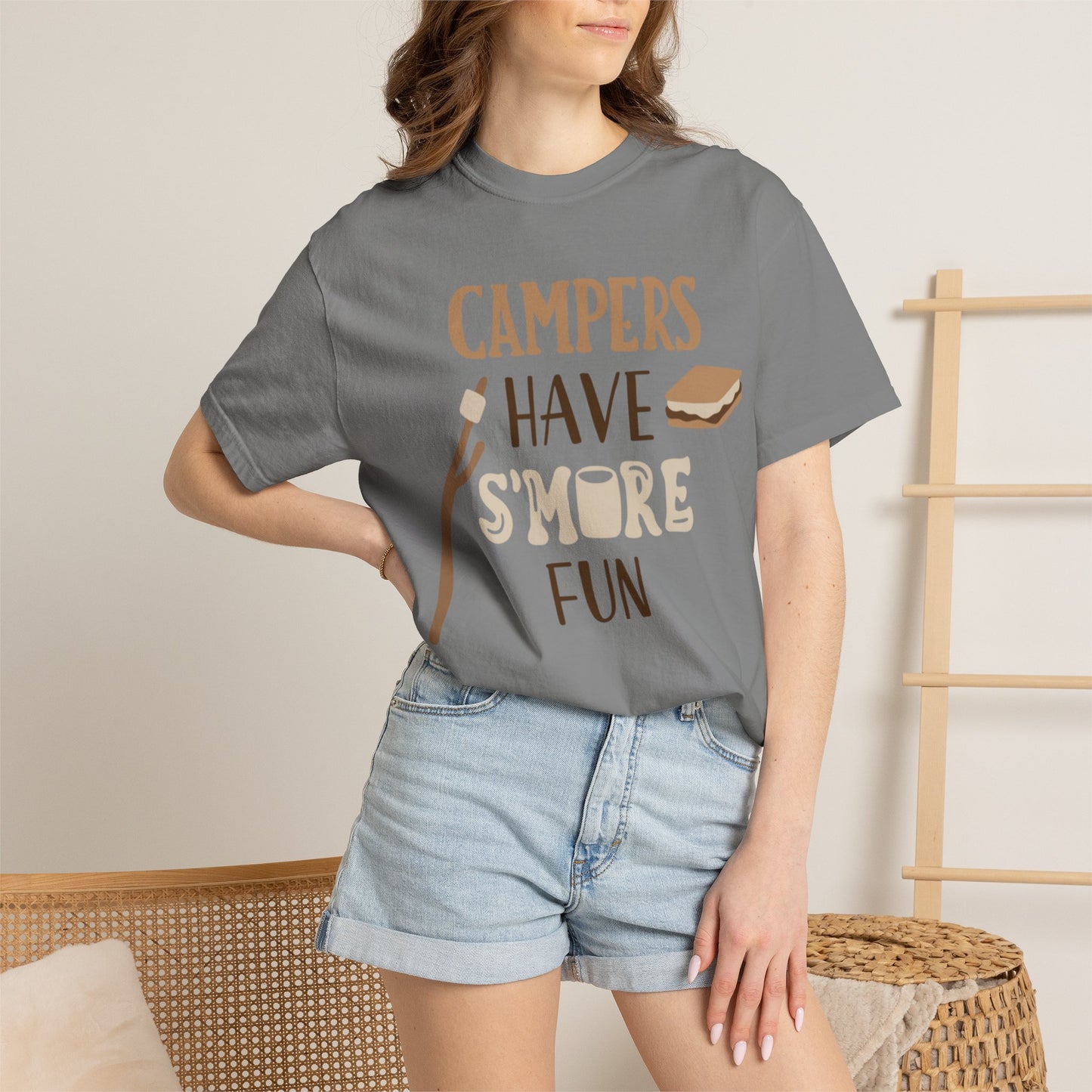 Campers Adventure Mountain Tee Belays Ropes Fun Activities Unisex Heavy Cotton T-Shirt