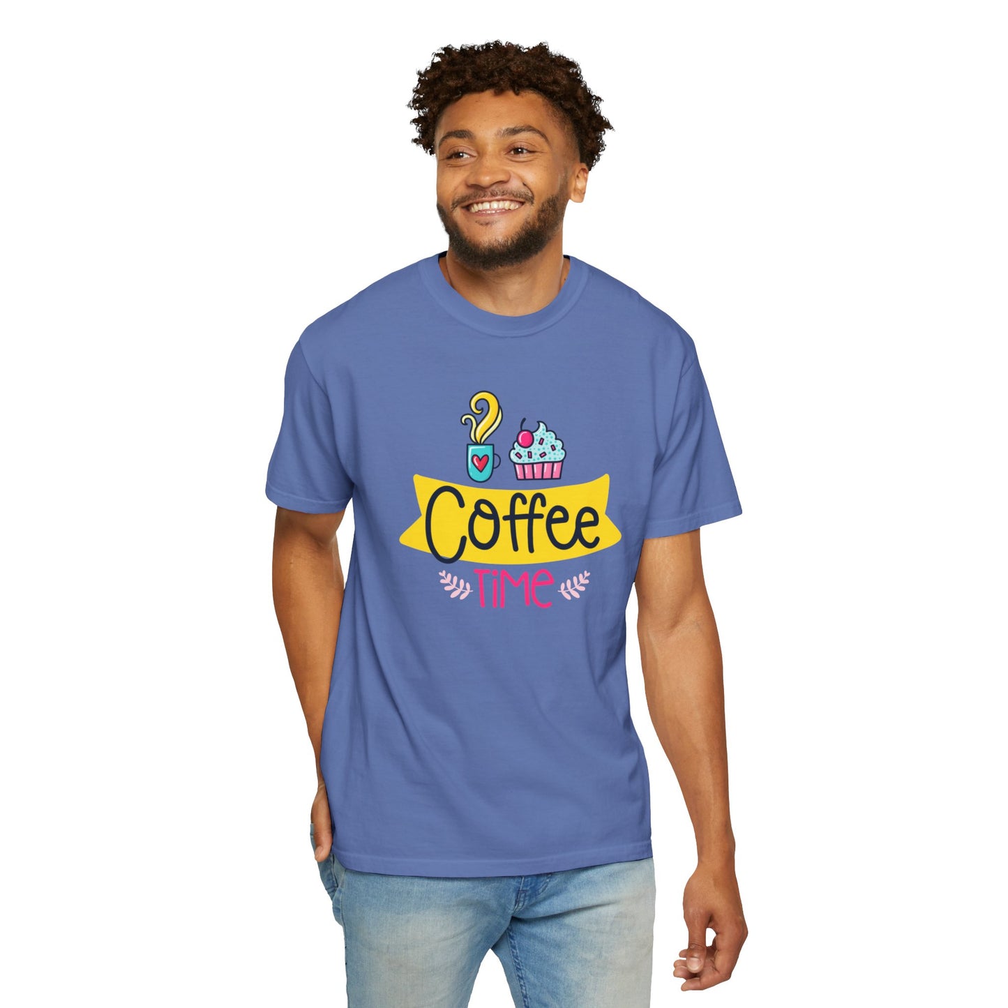 Funny Coffee Time Beans Latte Lovers Tee Black Brew Addicted Barista Freak Unisex Heavy Cotton T-Shirt