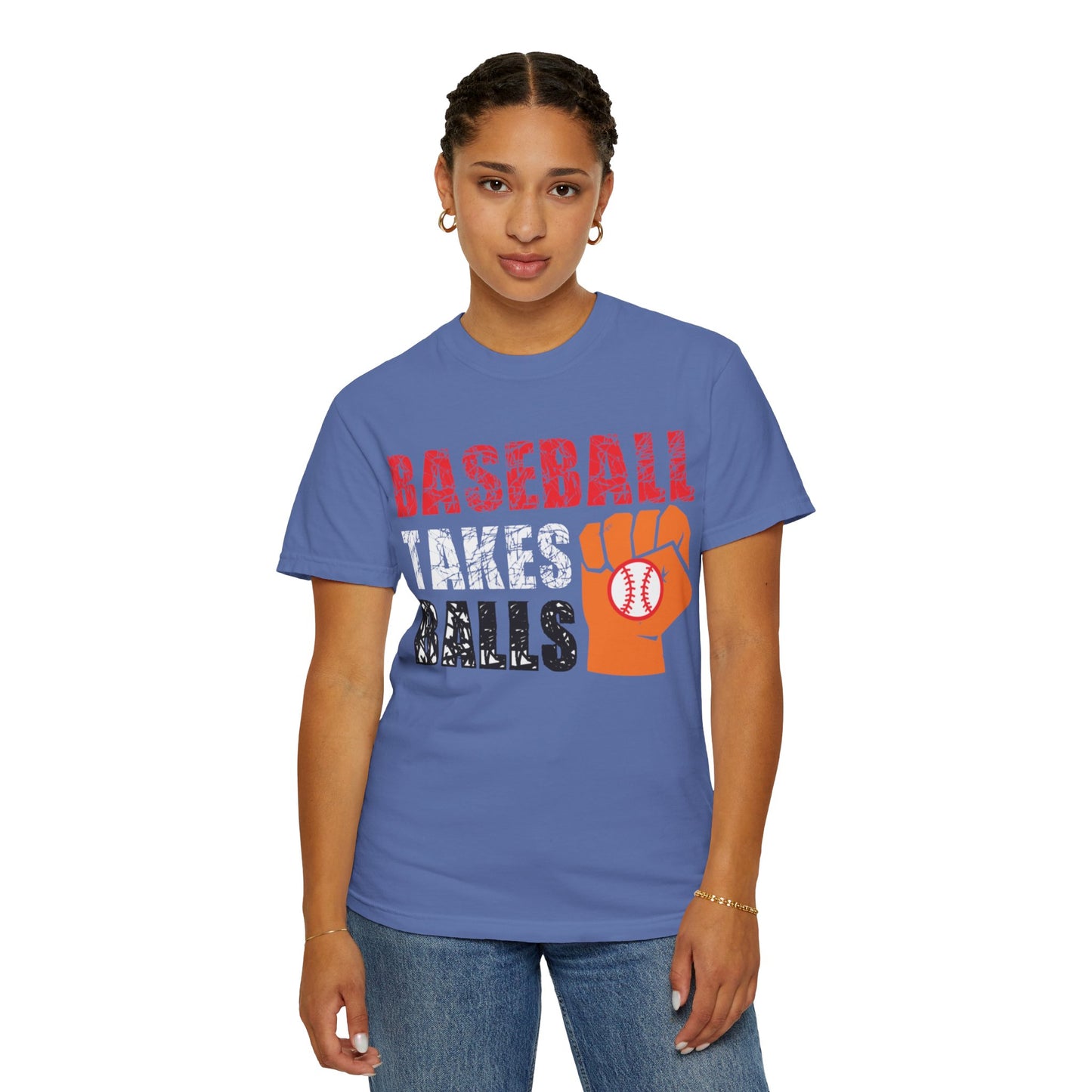 Baseball Takes Ball Defensive Prowess Tee Fielding Excellence Outfield Expertise Unisex Heavy Cotton T-Shirt