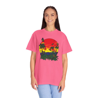 Palm Trees Island Summer Trendy Tee Sunshine Days Ice Cream Summer Camp Beachcombing Anchor Unisex Heavy Cotton T-Shirt