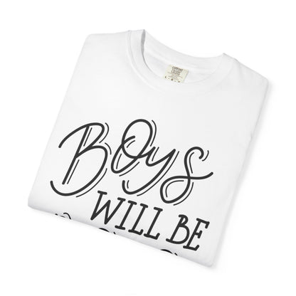 Funny Boys Will Be Boys Rule Heartwarming Sarcastic Decent Lovely Trendy Tee Sweet Stubborn Handsome Unisex Heavy Cotton T-Shirt