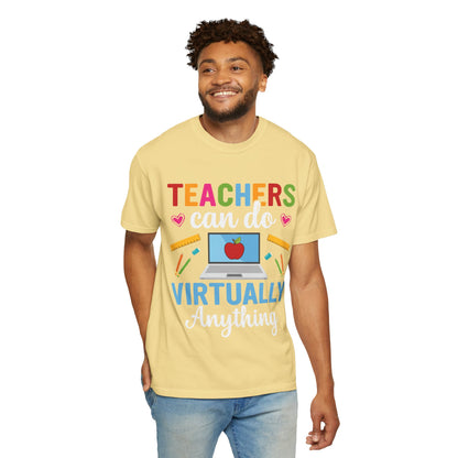 Inspirational Teacher Can Do Virtually Anything Enlightenment Bridge Builder Lifelong Mission Unisex Heavy Cotton T-Shirt