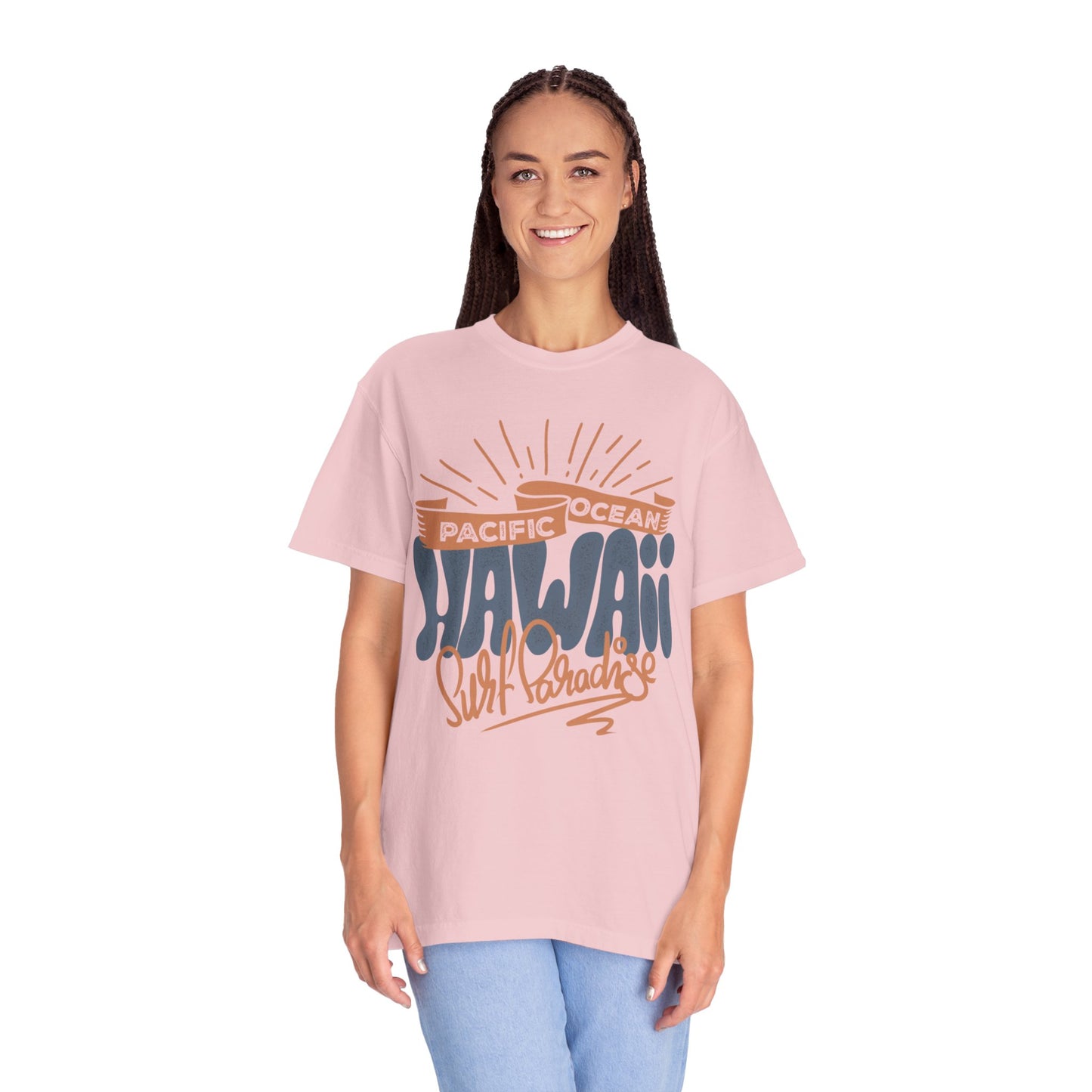 Enjoyable Pacific Ocean Hawaii Wave Rider Beach Life Sun Sand Sea Seashells Sea Waves Beach Sun Glasses Beach Surfers Unisex Heavy Cotton T-Shirt